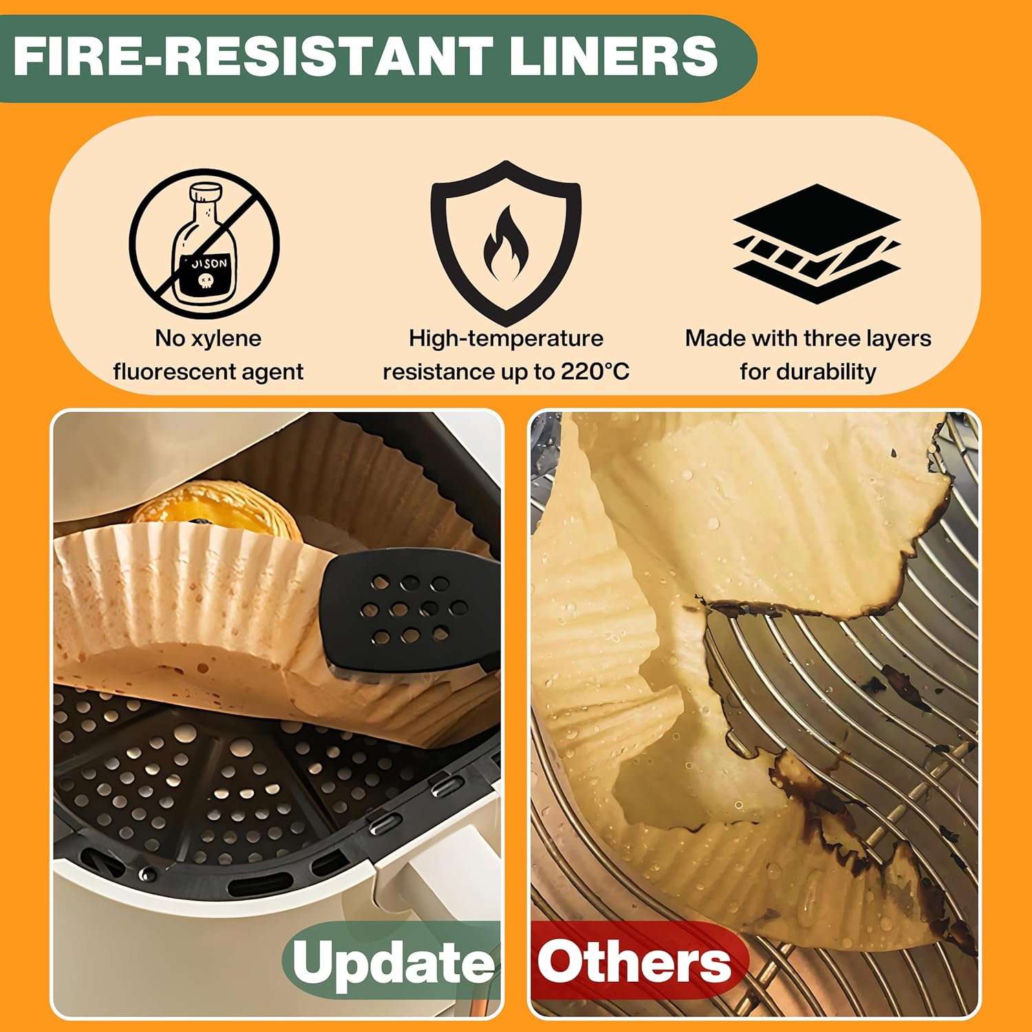 Fire-resistant liners